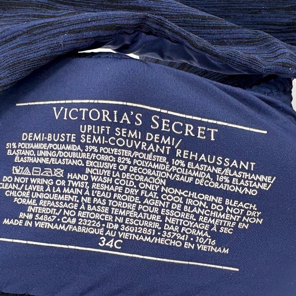 Victoria secret‎ blue uplift semi demi bra 34c - Picture 4 of 4